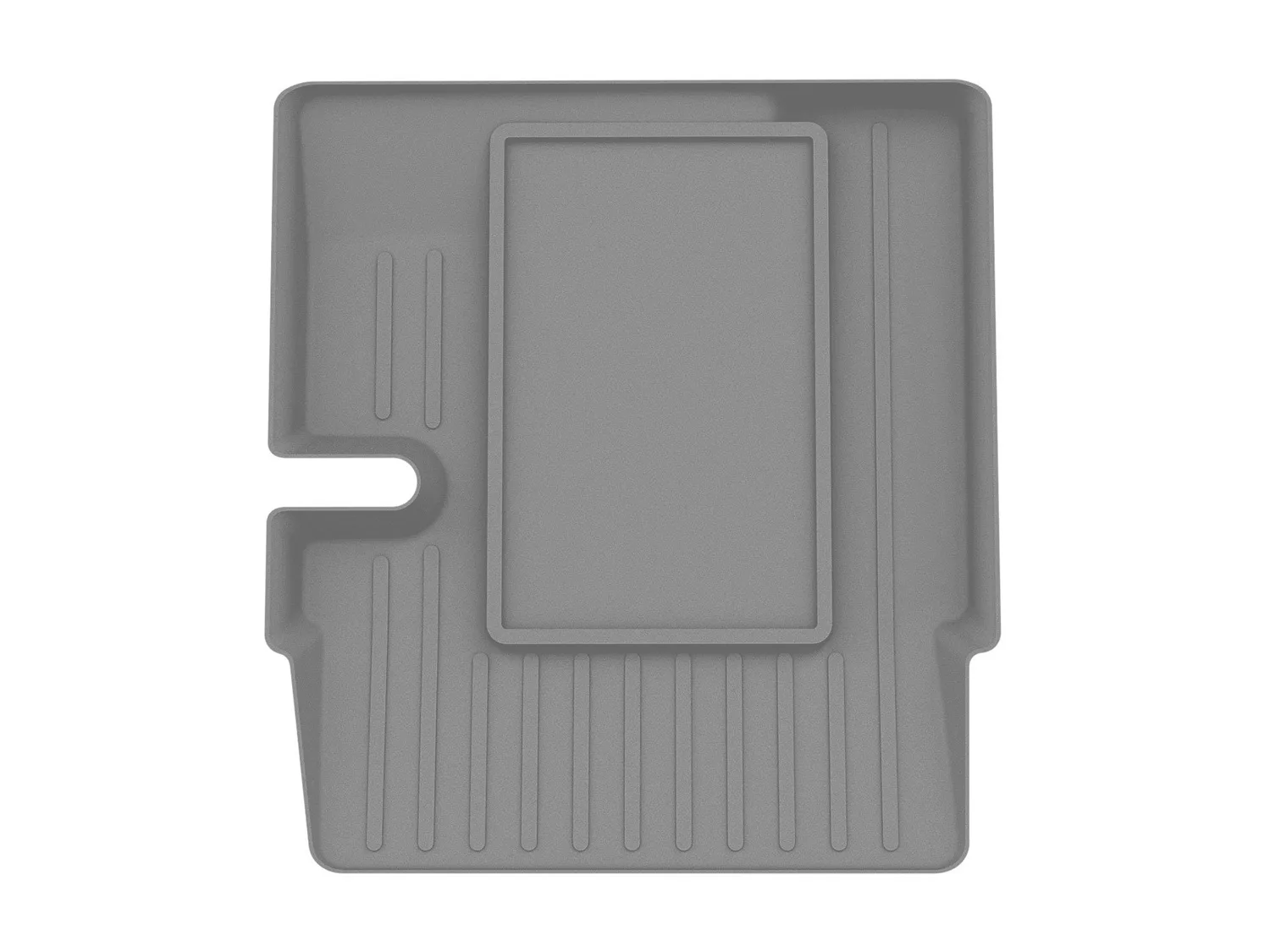 WeatherTech FloorLiner™ DigitalFit®; Gray; Rear; Center Aisle;