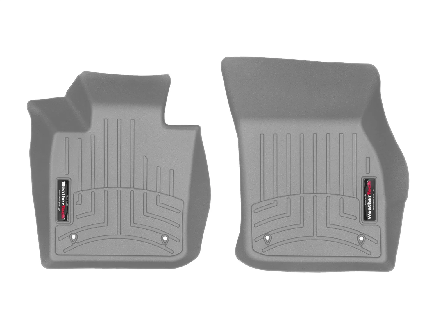 WeatherTech FloorLiner™ DigitalFit®; Gray; Front;