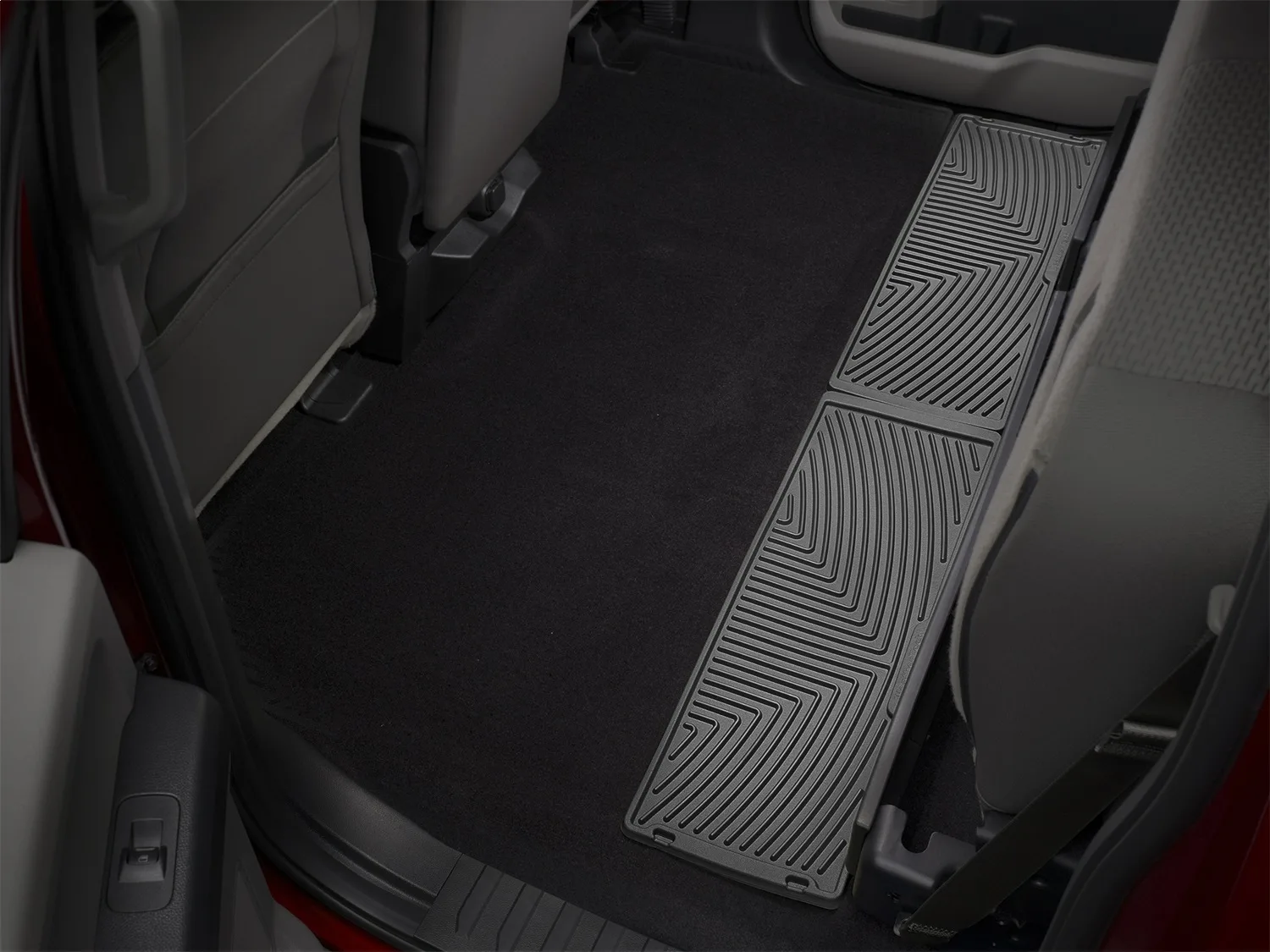 WeatherTech All Weather Floor Mats; Black; Rear;
