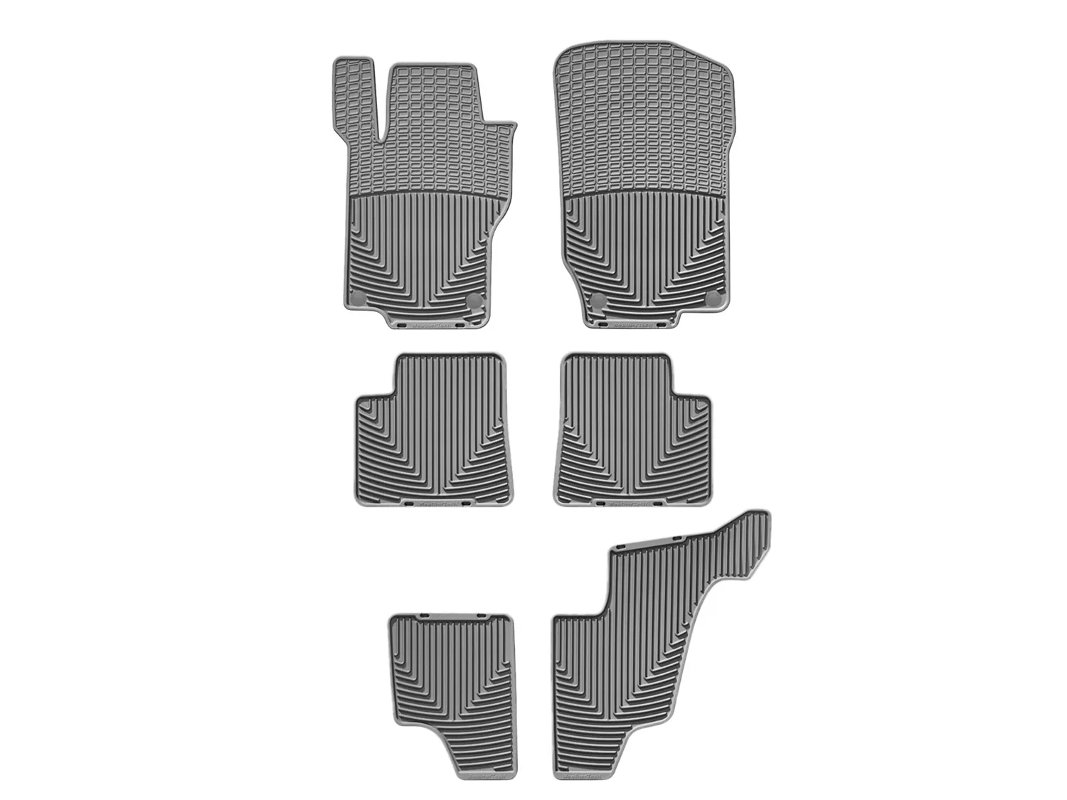 WeatherTech All Weather Floor Mats; Gray; Front Rear and Third Row;