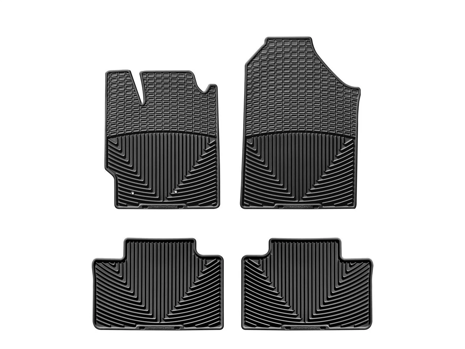 WeatherTech All Weather Floor Mats; Black; Front and Rear;
