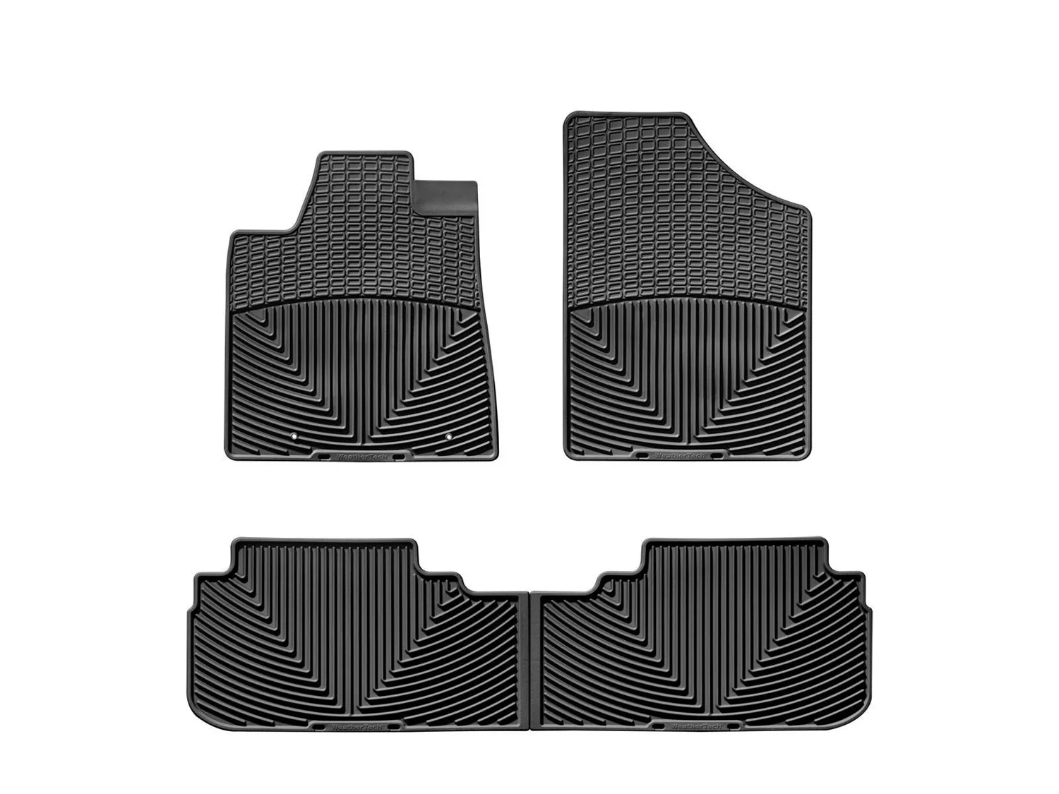 WeatherTech All Weather Floor Mats; Black; Front and Rear;