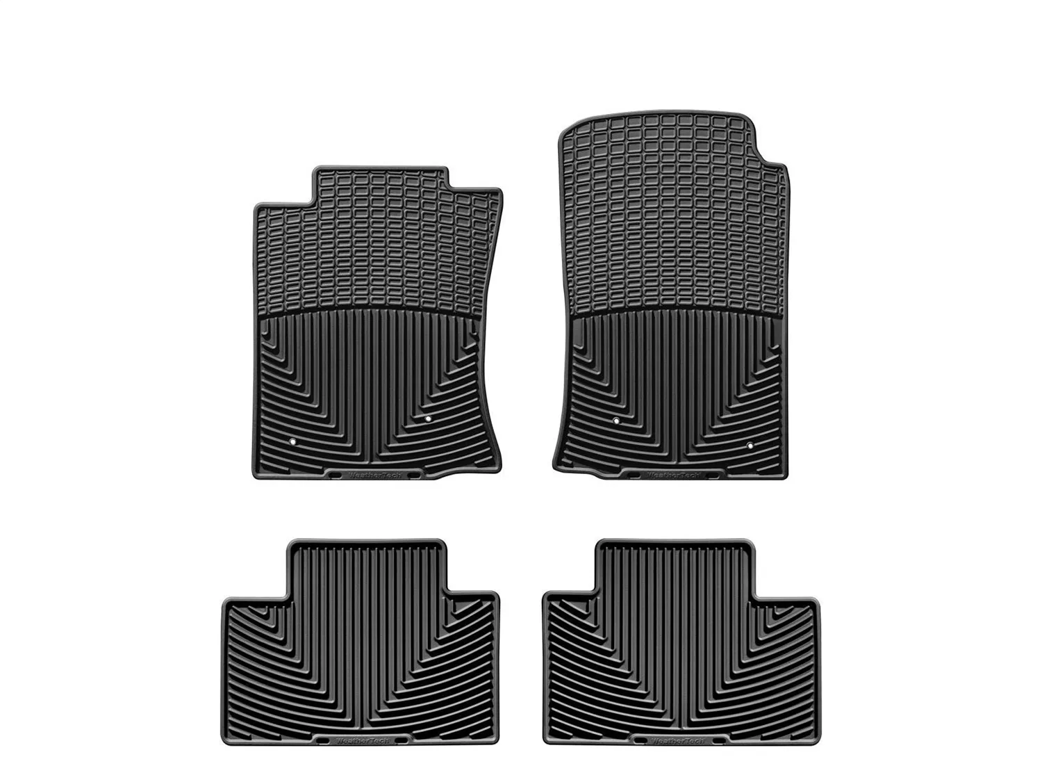 WeatherTech All Weather Floor Mats; Black; Front and Rear;