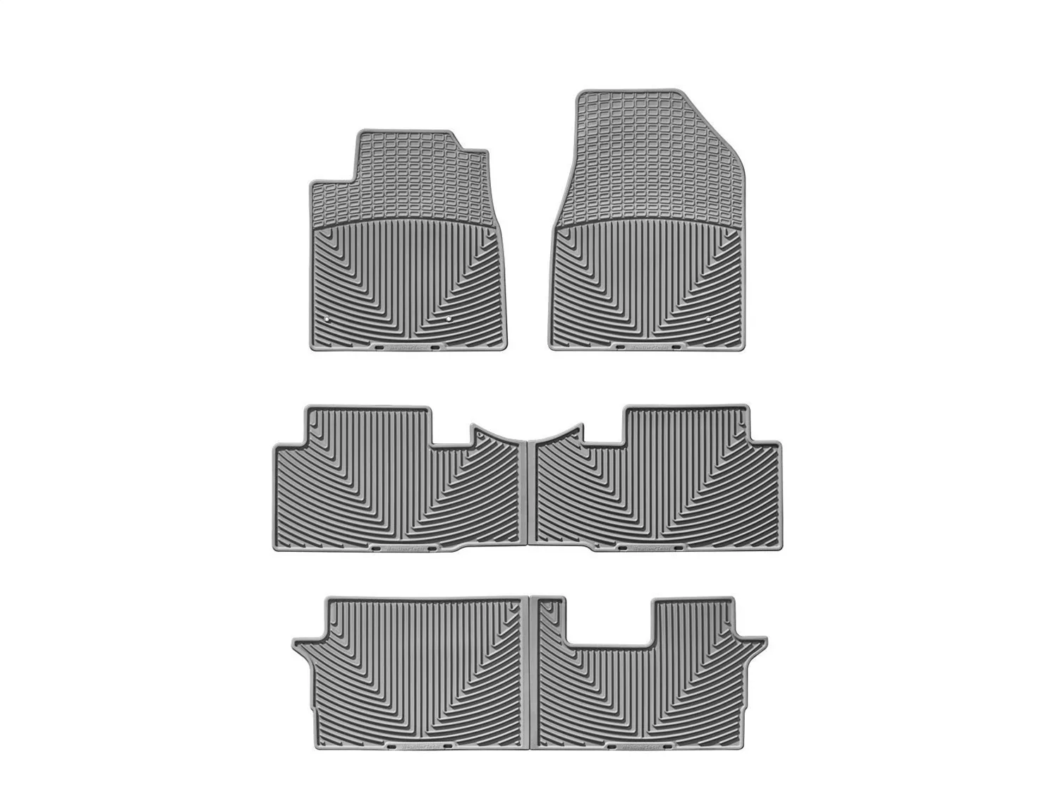 WeatherTech All Weather Floor Mats; Gray; Front Rear and Third Row;