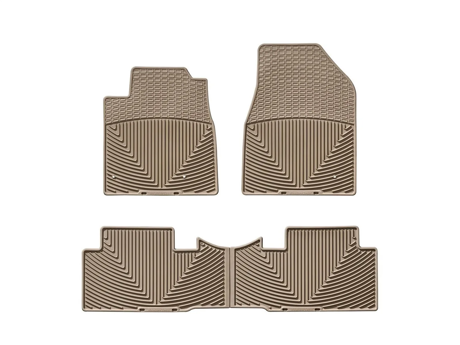 WeatherTech All Weather Floor Mats; Tan; Front and Rear;