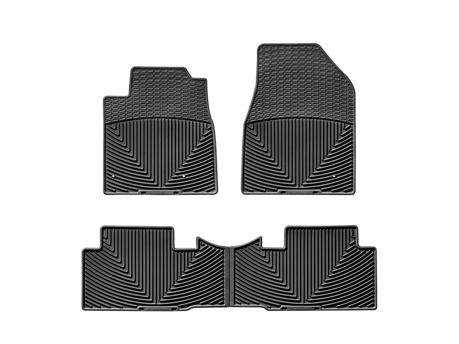 WeatherTech All Weather Floor Mats; Black; Front and Rear;
