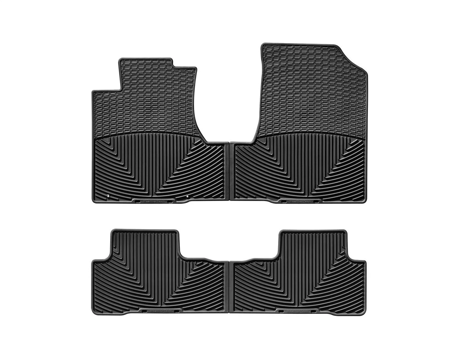 WeatherTech All Weather Floor Mats; Black; Front and Rear;