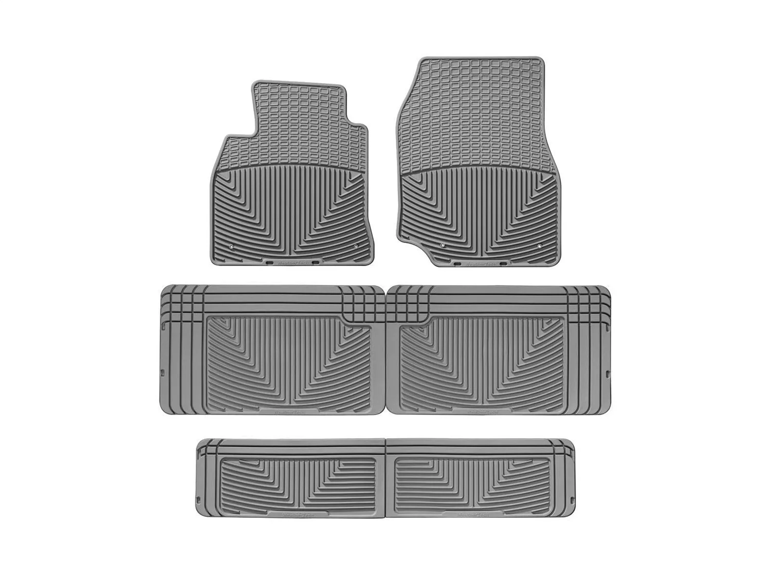WeatherTech All Weather Floor Mats; Gray; Front Rear and Third Row;