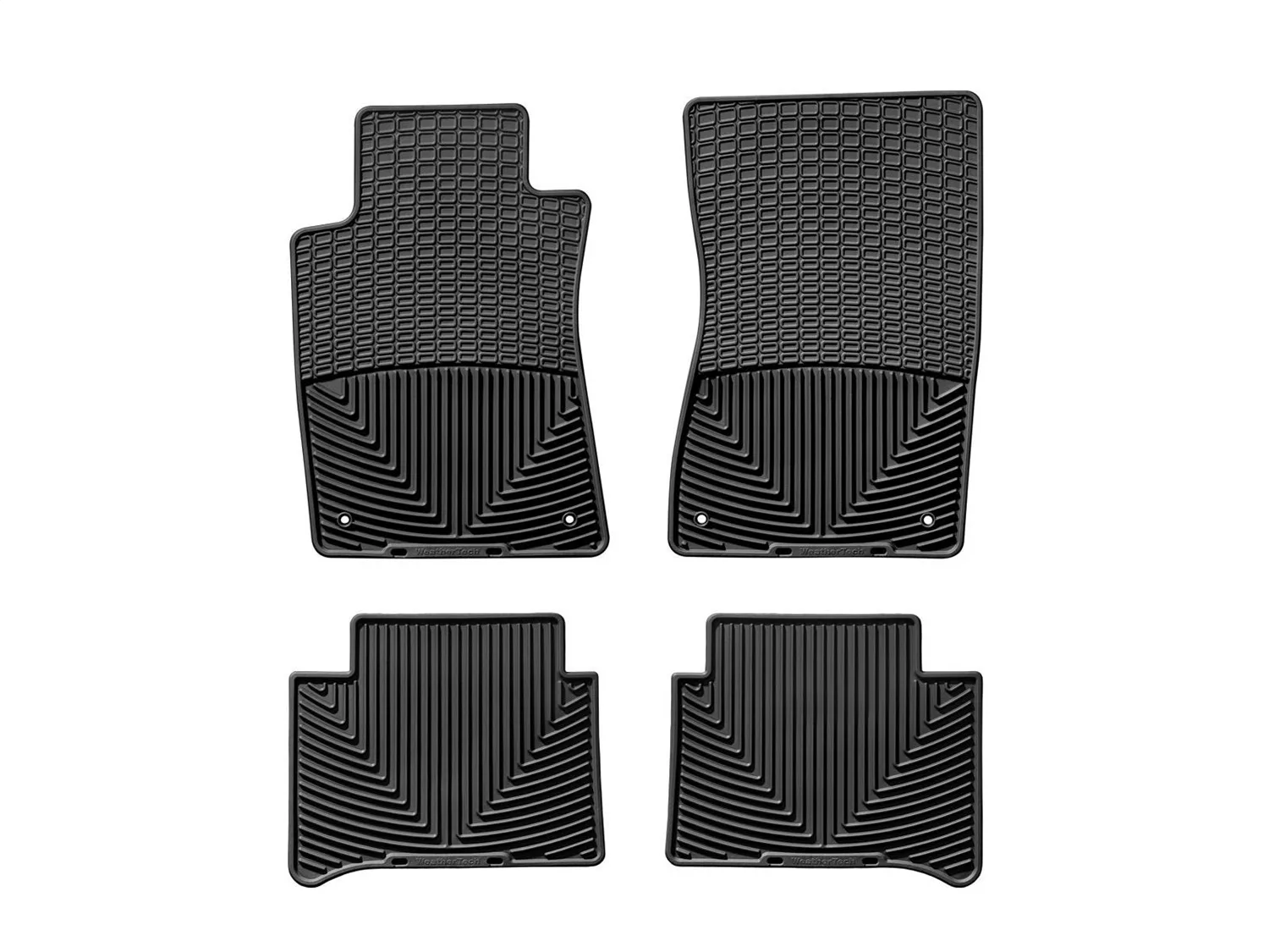 WeatherTech All Weather Floor Mats; Black; Front and Rear;