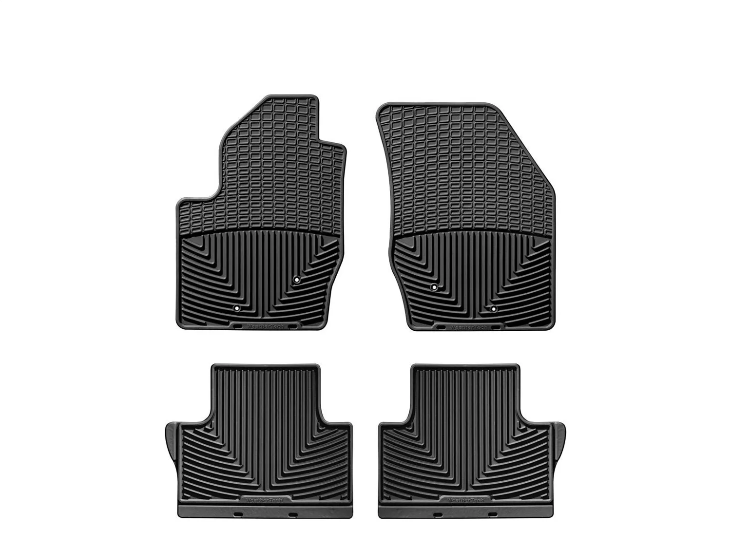 WeatherTech All Weather Floor Mats; Black; Front and Rear;