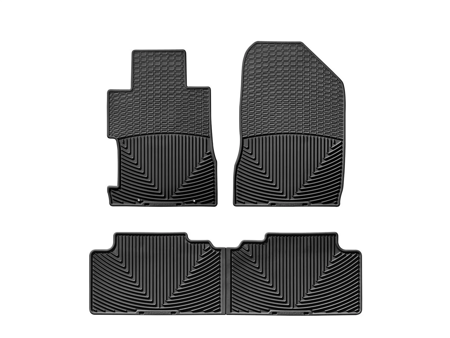 WeatherTech All Weather Floor Mats; Black; Front and Rear;