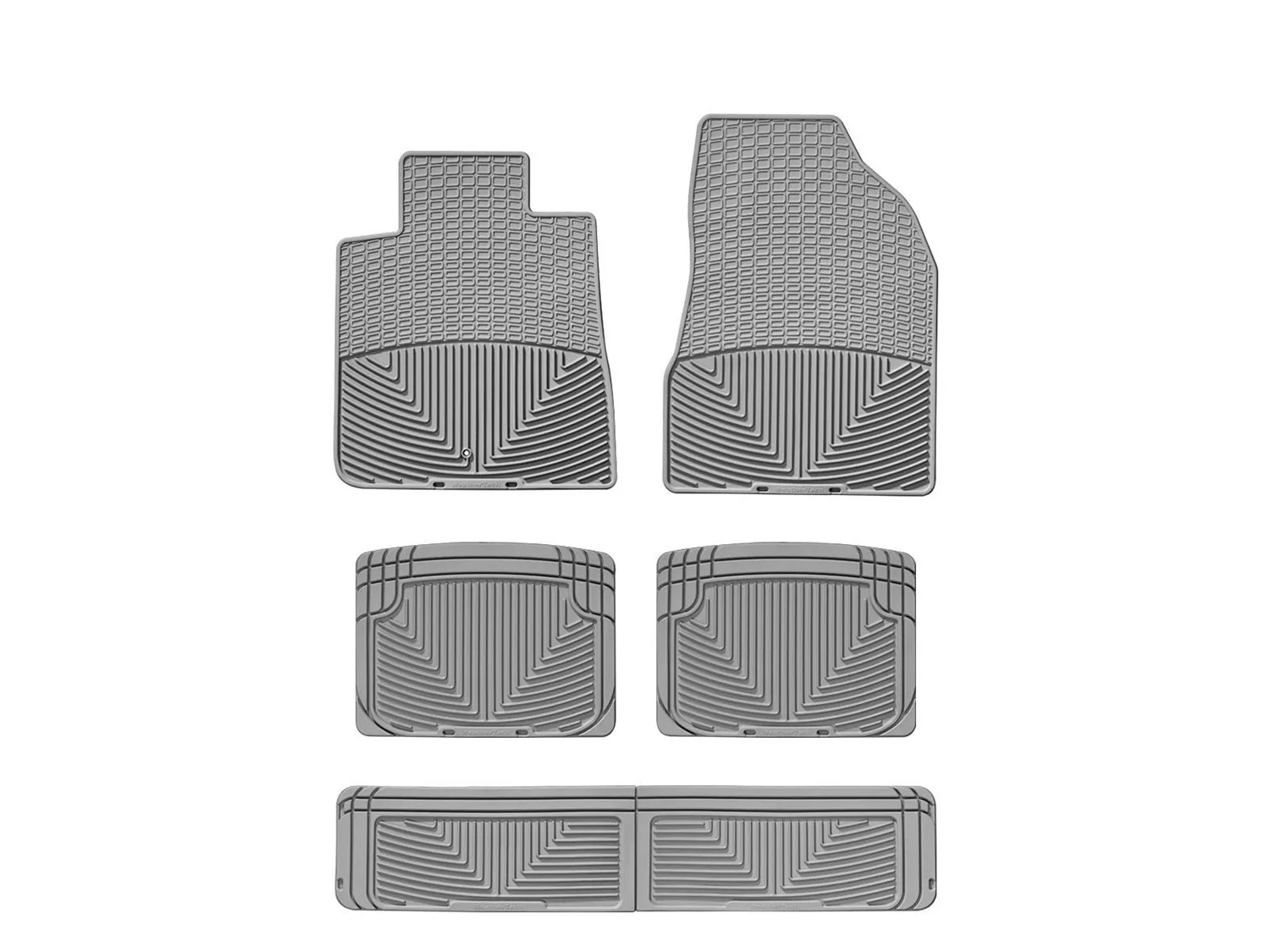 WeatherTech All Weather Floor Mats; Gray; Front Rear and Third Row;