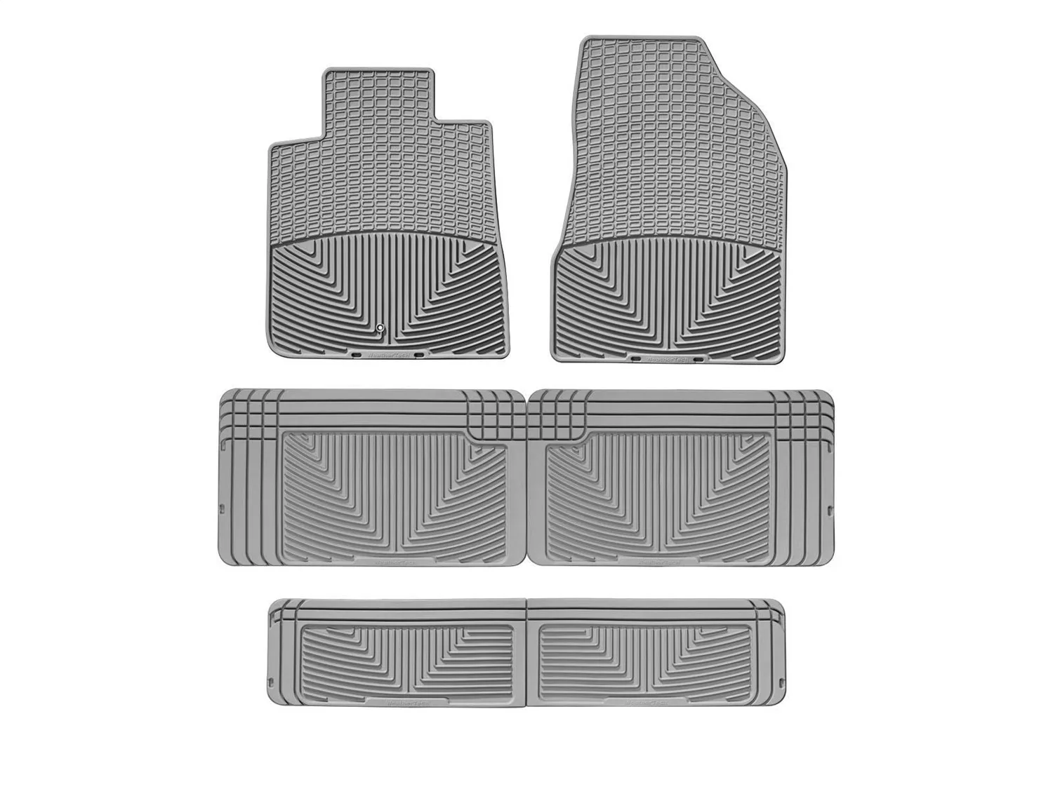 WeatherTech All Weather Floor Mats; Gray; Front Rear and Third Row;