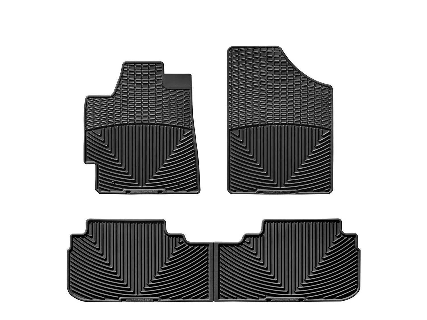 WeatherTech All Weather Floor Mats; Black; Front and Rear;