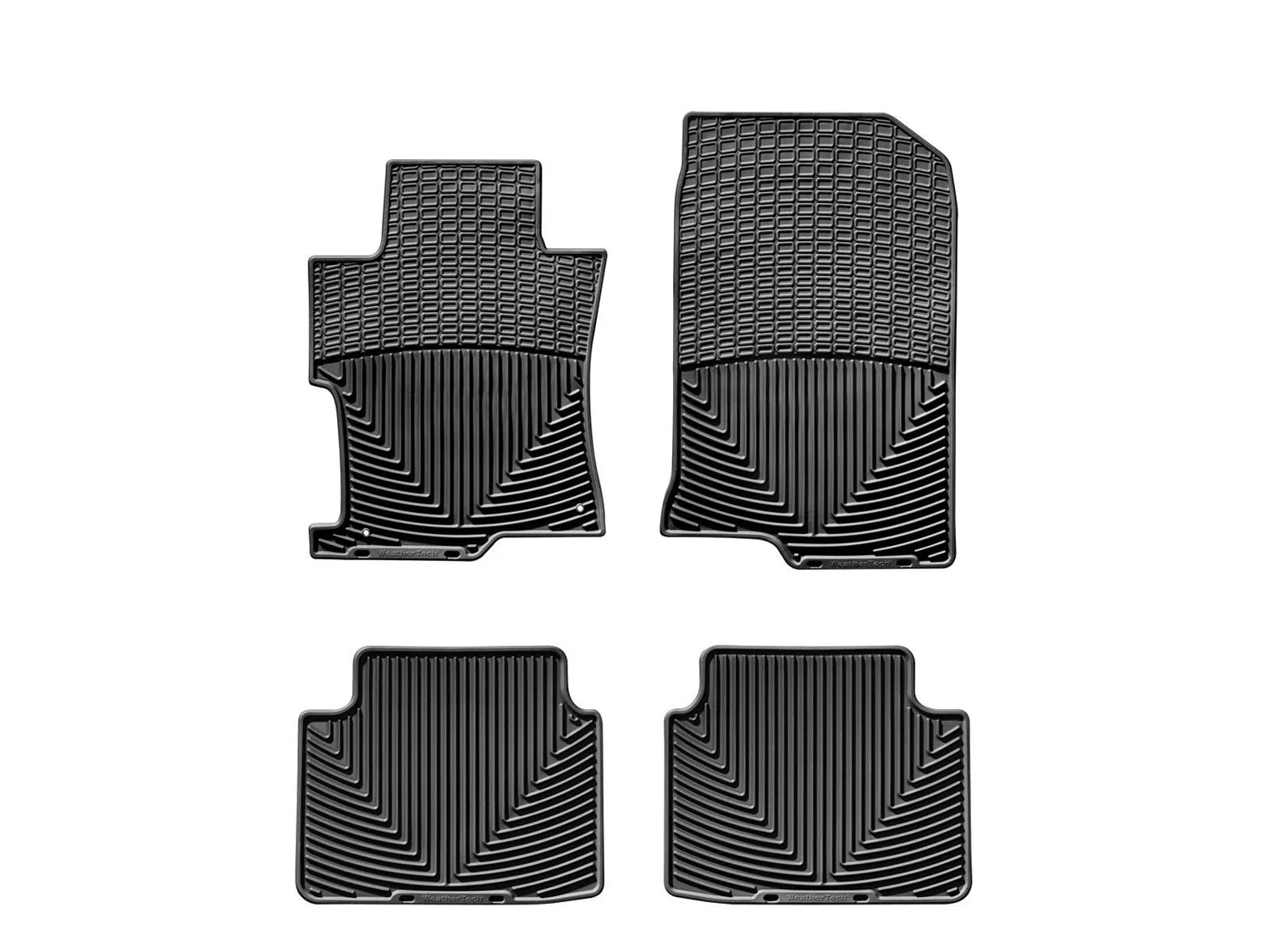 WeatherTech All Weather Floor Mats; Black; Front and Rear;