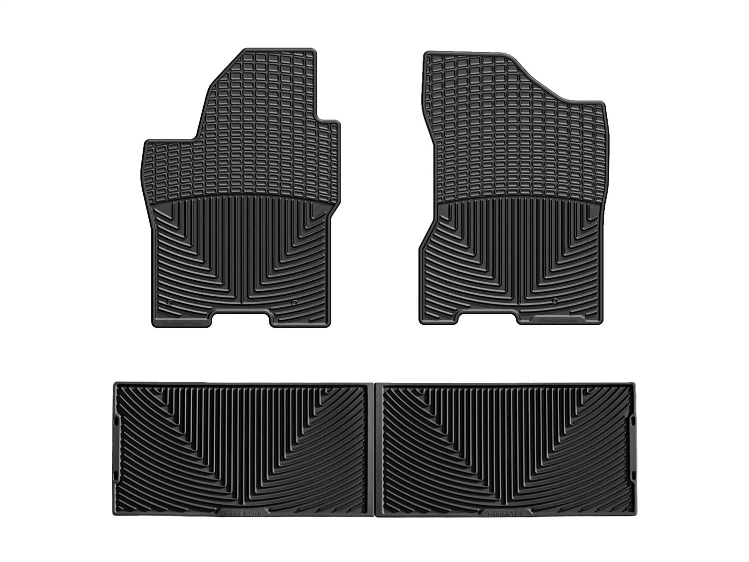 WeatherTech All Weather Floor Mats; Black; Front and Rear;