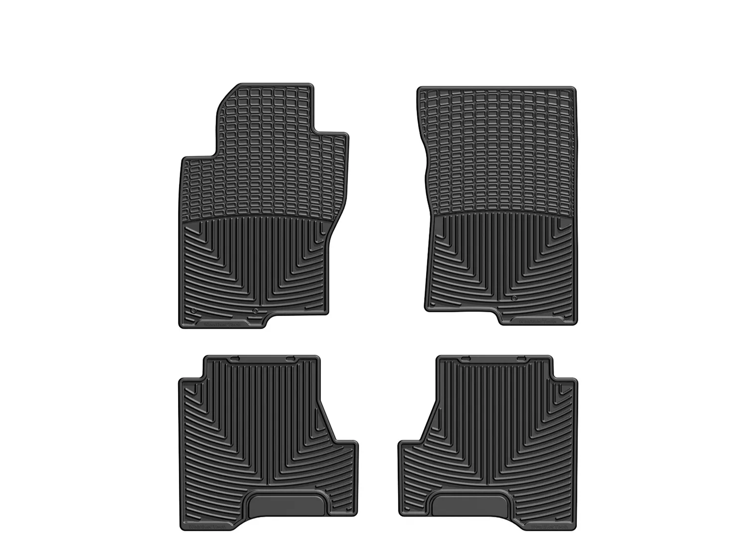 WeatherTech All Weather Floor Mats; Black; Front and Rear;