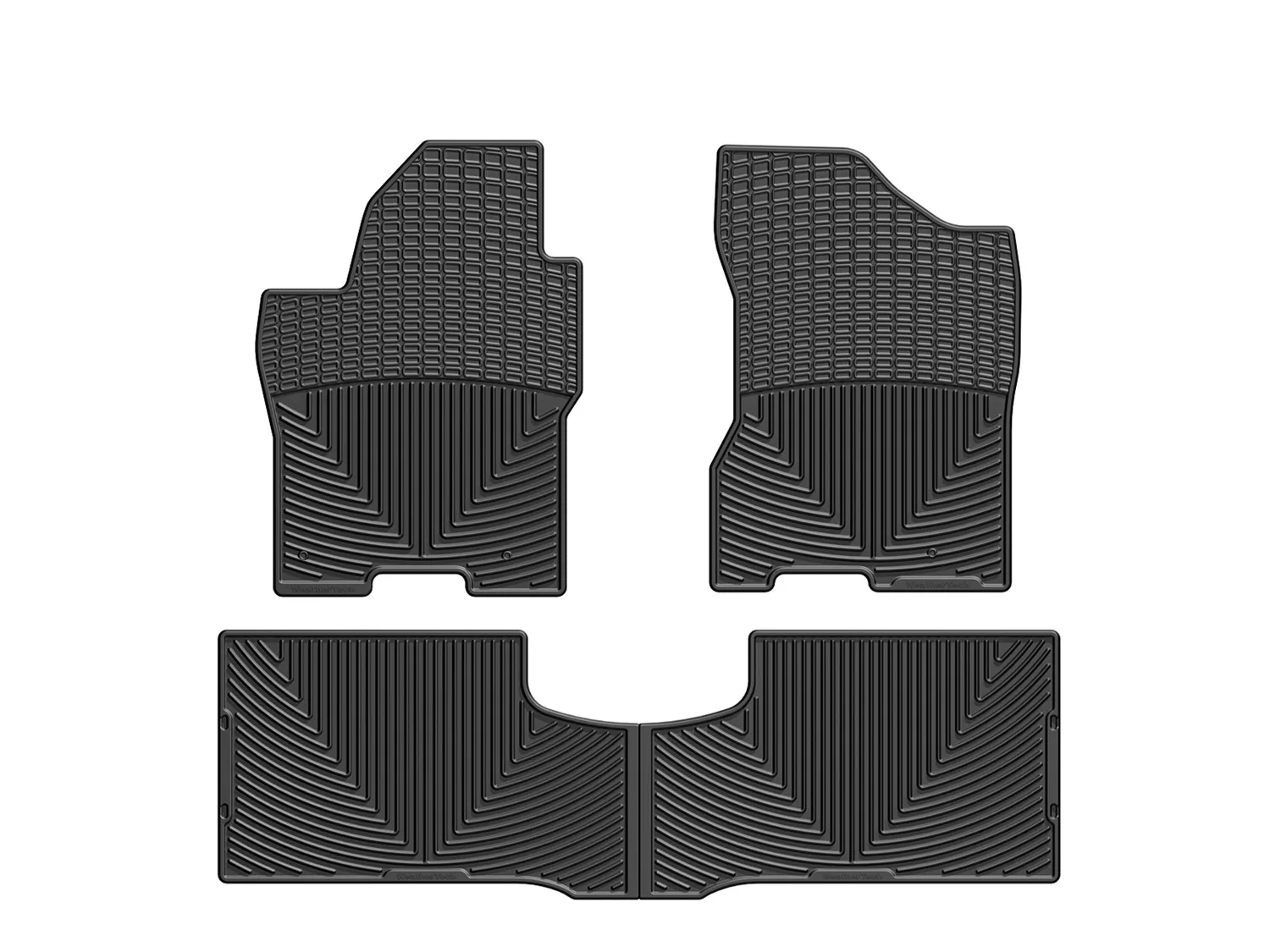WeatherTech All Weather Floor Mats; Black; Front and Rear;