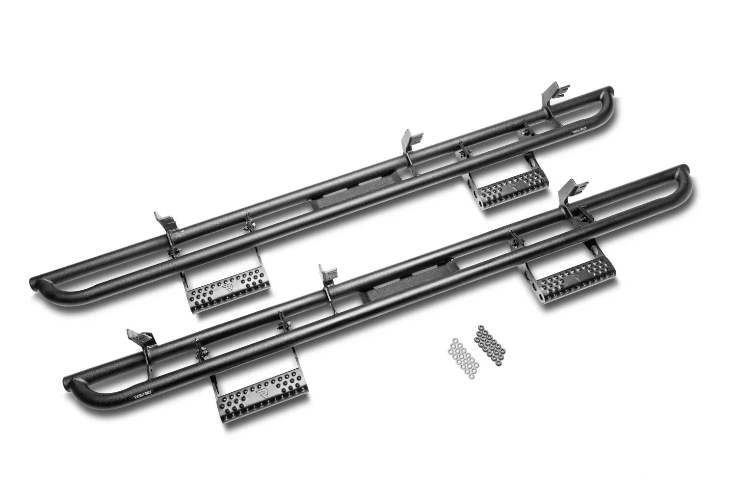 N-Fab RKR Step Sys - Cab Len (2 Stp Mnts/2 Stps) - 19-24 Ram 2500/3500 Crew - TX Blk