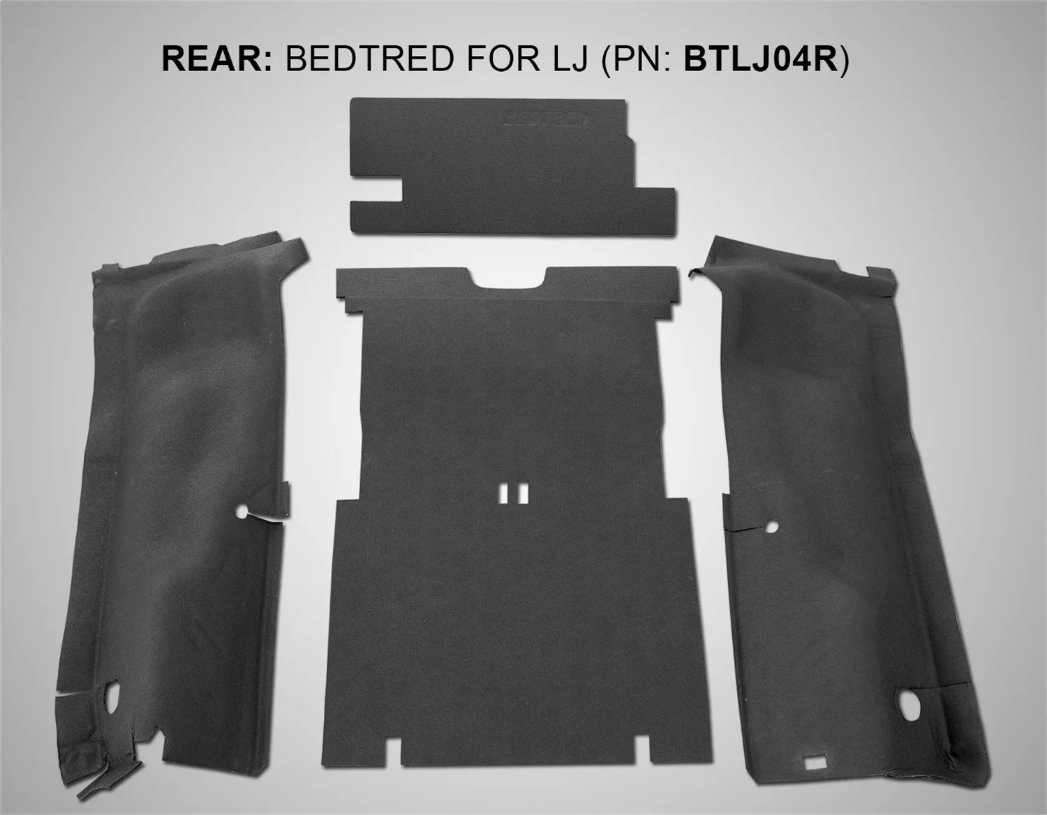 JEEP BEDTRED 03-06 JEEP LJ UNLTD REAR 4PC CARGO KIT (INC TLGTE/TUB LINER)