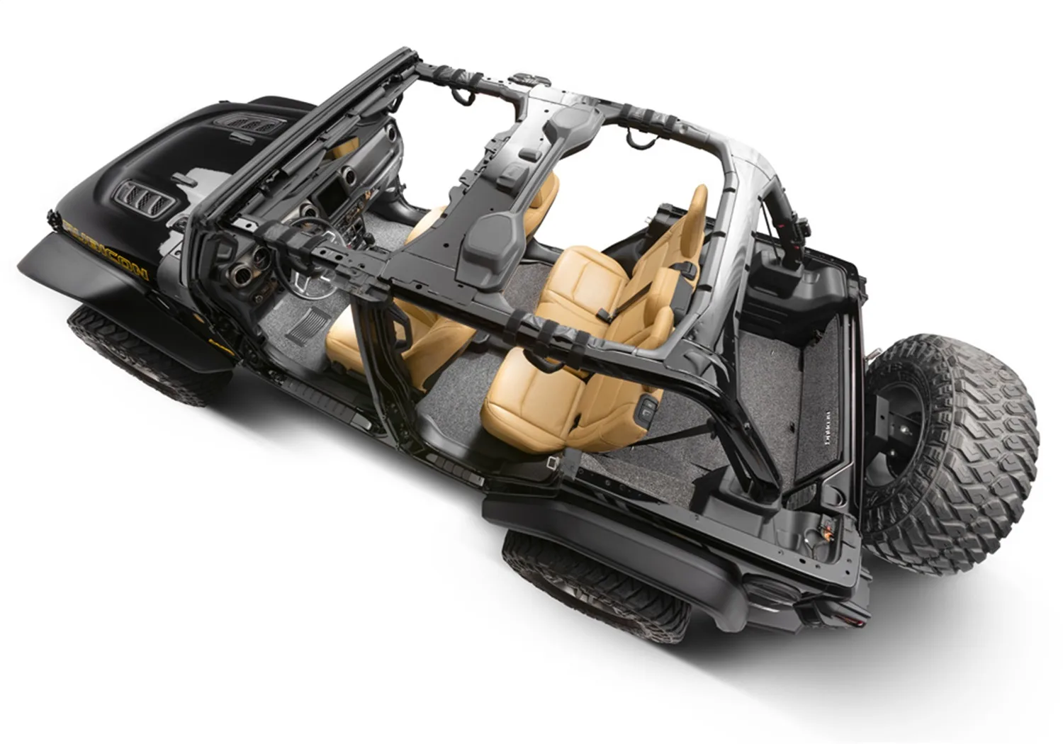 JEEP BEDRUG 18+JL 4DR CARGO WITHOUT GAP HIDER