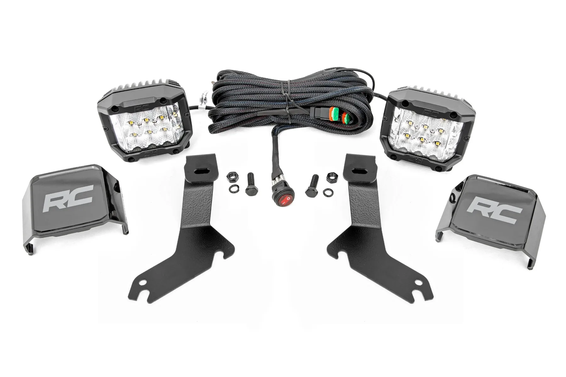 LED Light Kit - Ditch Mount -  3" OSRAM - Wide - Chevy Silverado 1500 (99-06)/Tahoe (00-06)