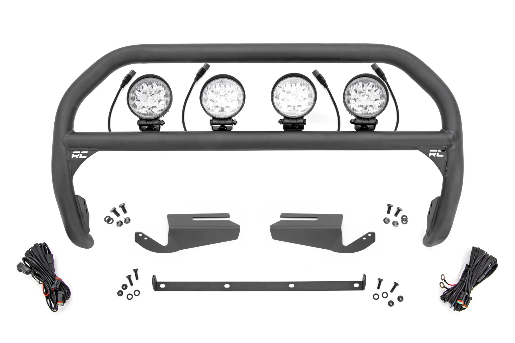 Nudge Bar - 4 Inch Round Led (x4) - OE Modular Steel - Ford Bronco 4WD (21-25)