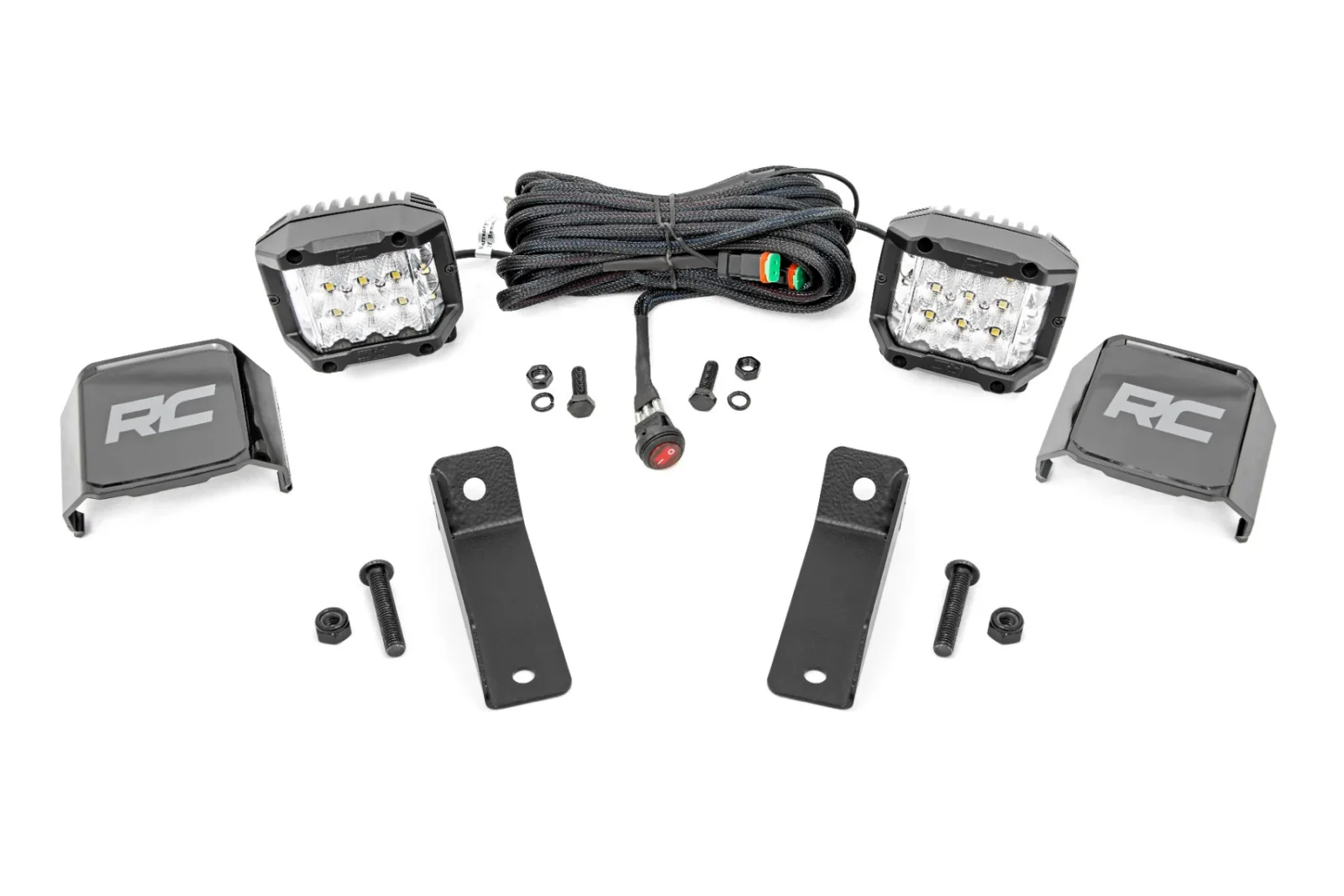 LED Light Kit - Rear Mount - 2" Chrome Pair - Wide Angle - Can-Am Maverick Sport 1000R