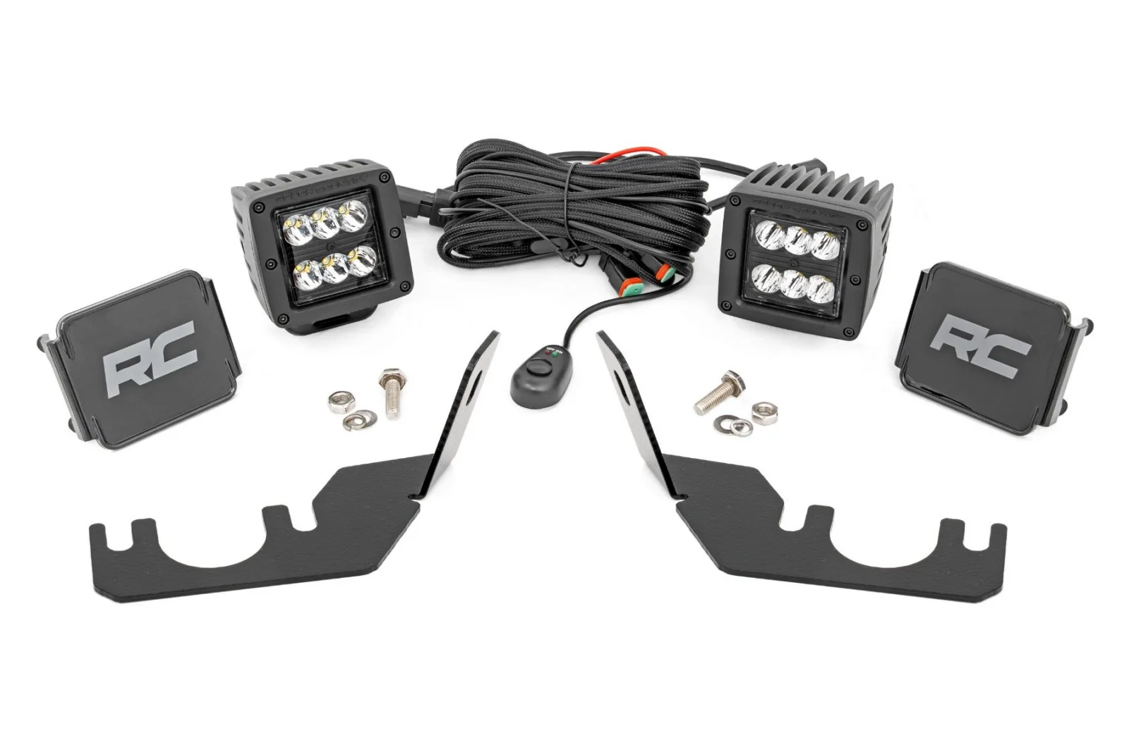 LED Light - Rear Mount - 2" Black Pair - Spot - Kawasaki Teryx 4 1000/Teryx 800