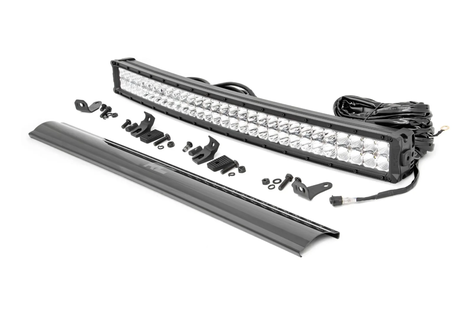 30 Inch Chrome Series LED Light Bar - Curved - Dual Row - Cool White DRL