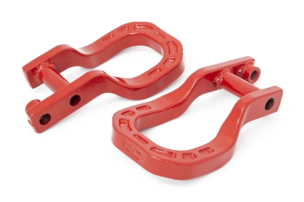 Tow Hooks - Forged - Red - Chevy Silverado 1500 2WD/4WD (2019-2025 & Classic)