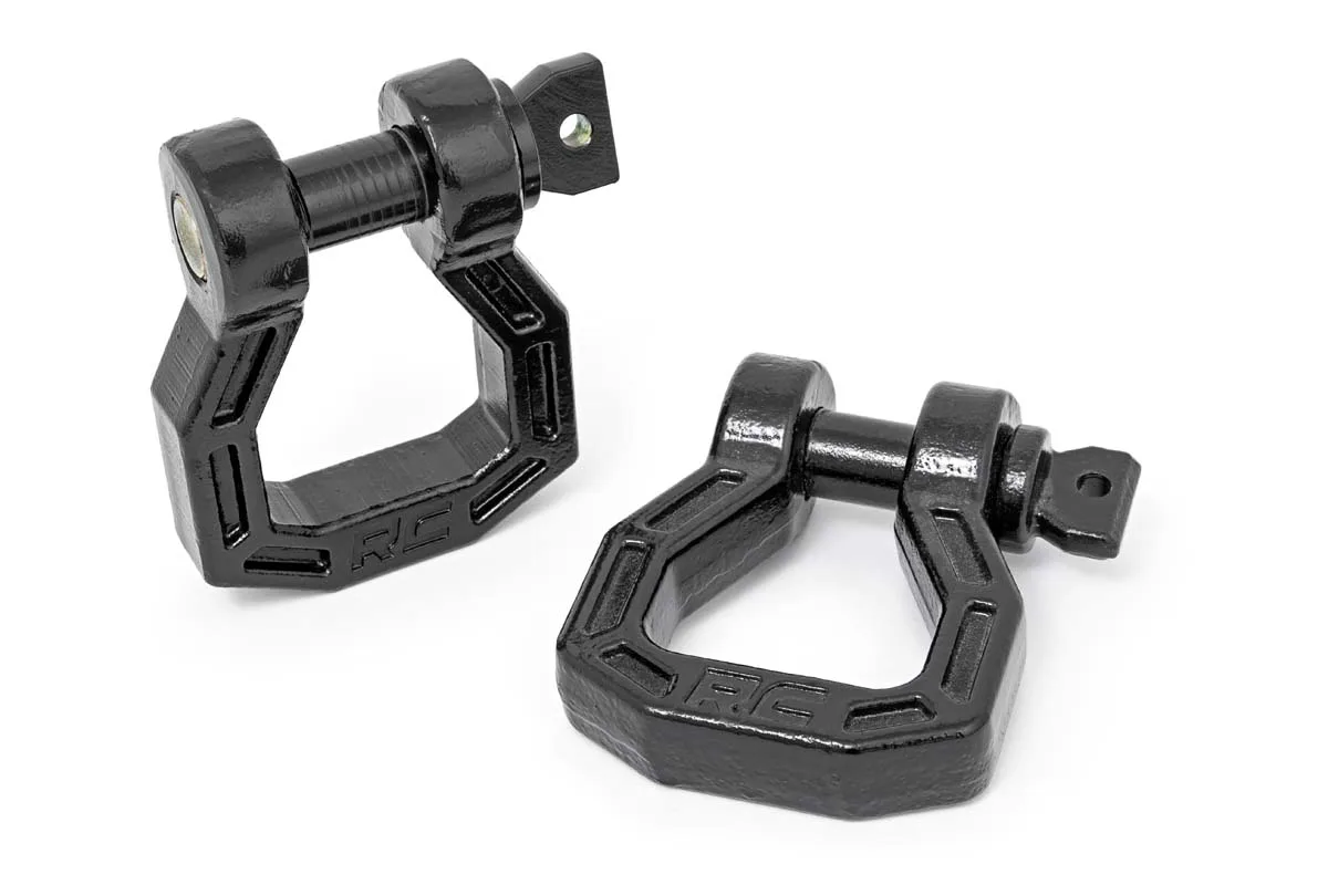 D-Ring - Forged - Pair - Black