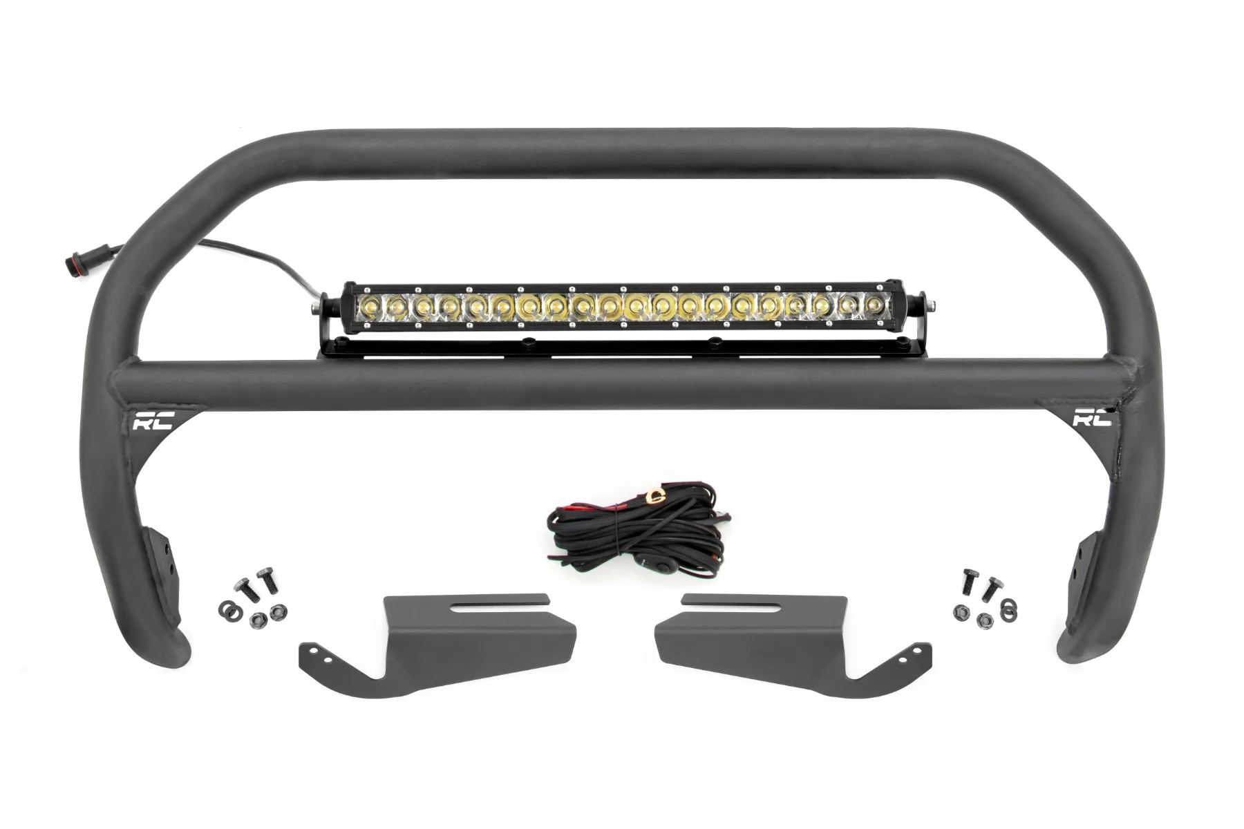 Nudge Bar - 20 Inch Chrome Single Row LED - OE Modular Steel - Ford Bronco (21-25)
