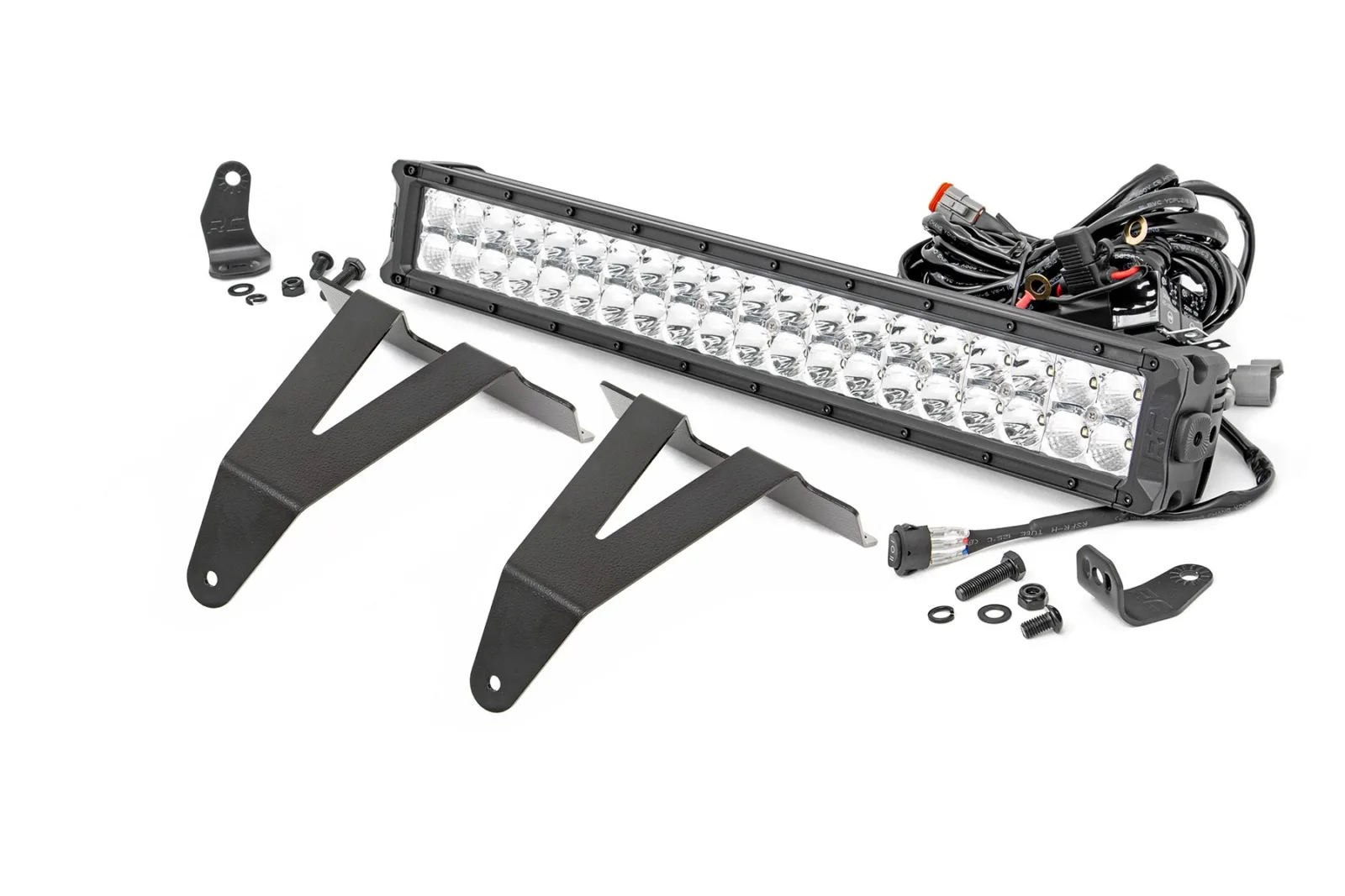 LED Light Kit - Bumper Mount - 20" Chrome Dual Row - Amber DRL - Ram 1500 (19-24)
