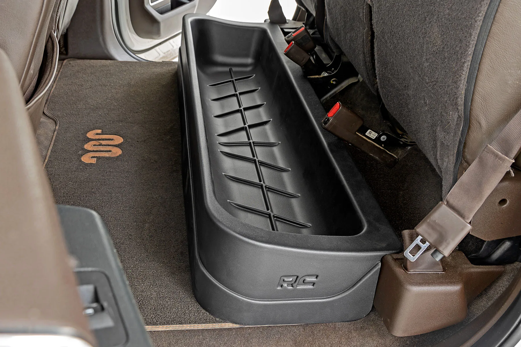 Rough Country Under Seat Storage; Crew Cab; Ford F-150/F-250/F-350/Raptor (15-23)