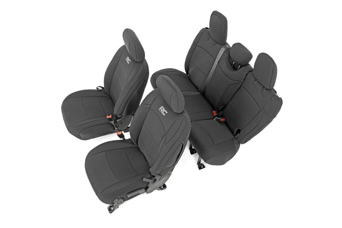 Seat Covers - Front and Rear w/ Armrest - Jeep Wrangler Unlimited 4WD (18-25)