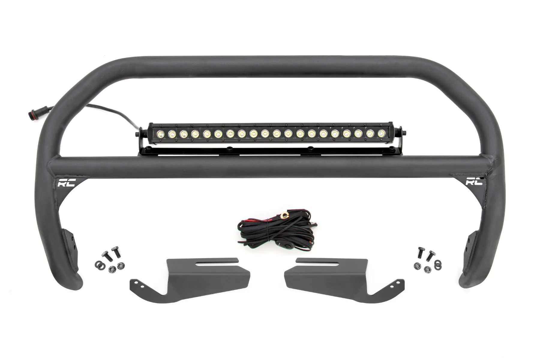 Nudge Bar - 20 Inch Black Single Row LED - OE Modular Steel - - Ford Bronco (21-25)