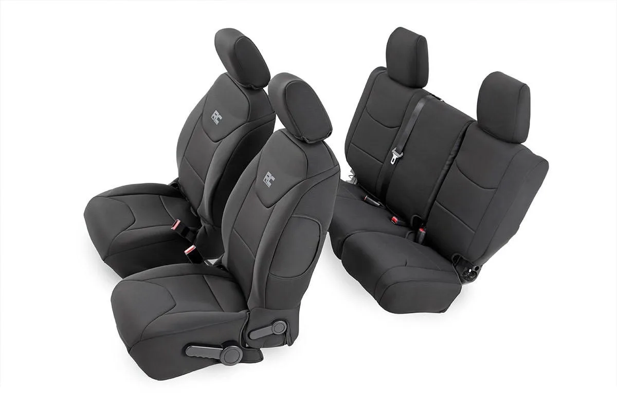 Seat Covers - Front and Rear - 4-Door - Jeep Wrangler Unlimited 4WD (13-18)