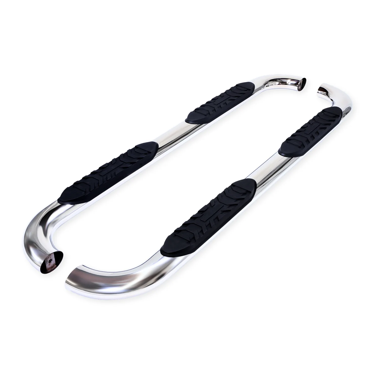 Trail FX TFX 4" Oval Tube Side Steps 4 Inch Oval Bent Pol Stainless Steel Frame Body Mount Bolts