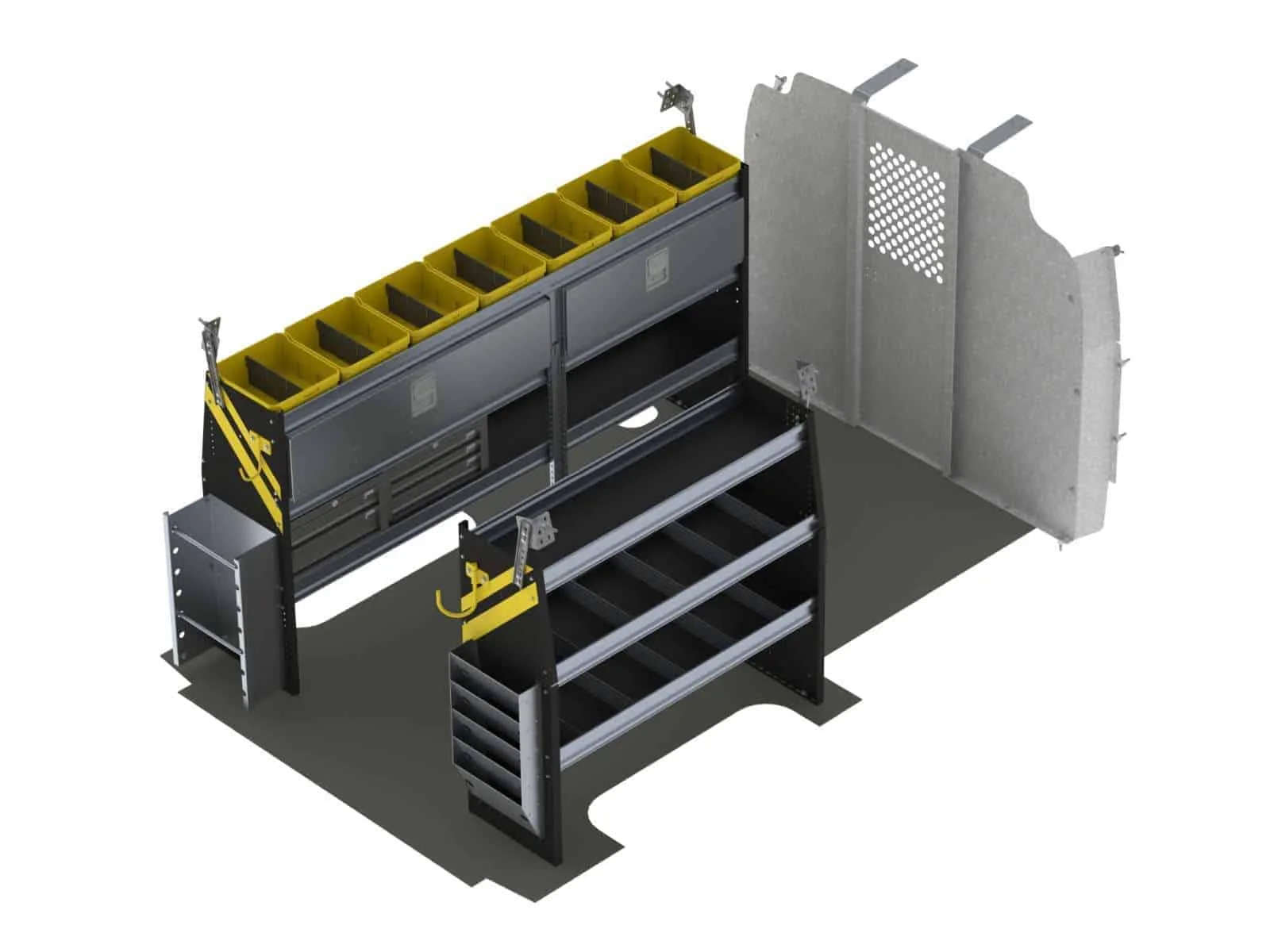 Ranger Design Electrician Van Shelving Package, Chevrolet Express, 135”  WB - GSR-11