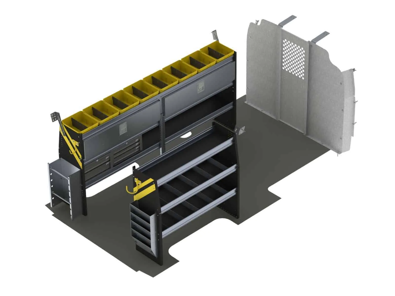 Ranger Design Electrician Van Shelving Package, Chevrolet Express, 155”  WB - GSL-11