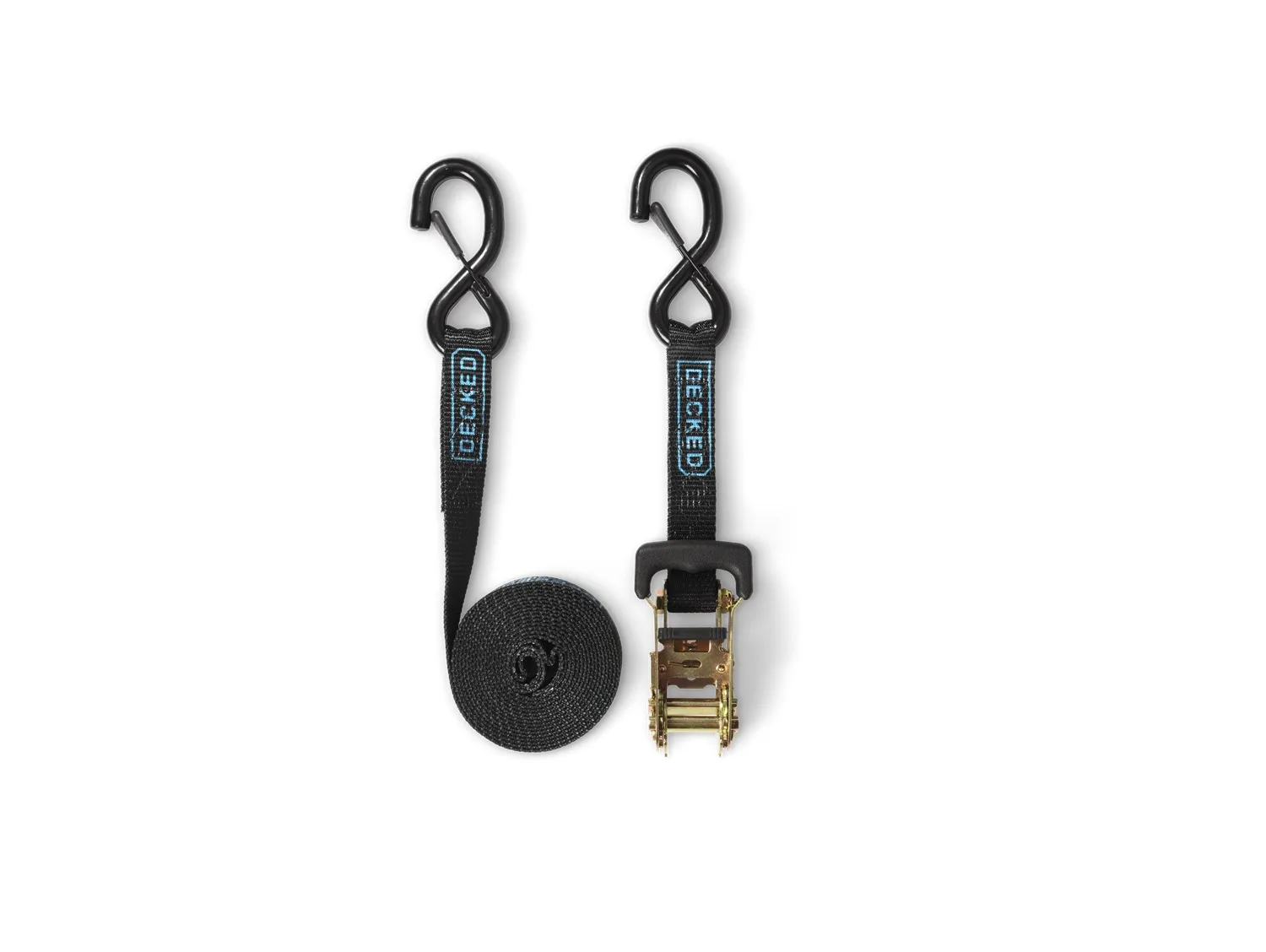 Rachet Straps - Standard ratchet straps with DECKED logo - Black