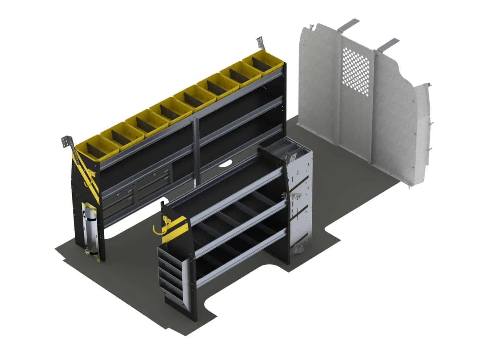 Ranger Design HVAC Van Shelving Package, Chevrolet Express, 155”  WB - GSL-12