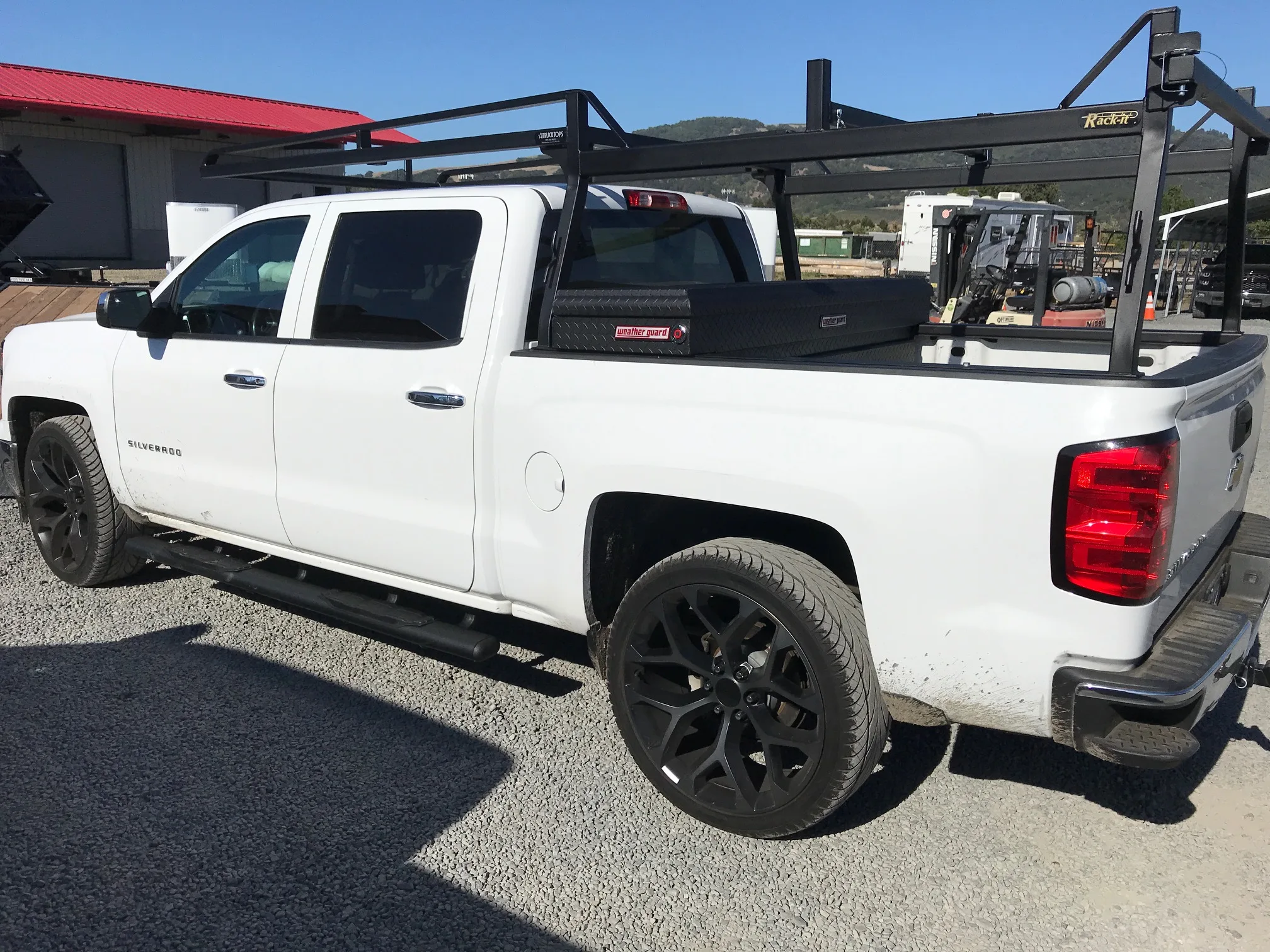 weather guard truck toolbox installed in employee's truck bed