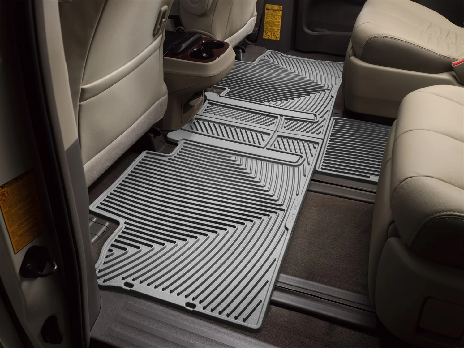WeatherTech All Weather Floor Mats; Gray; Rear;