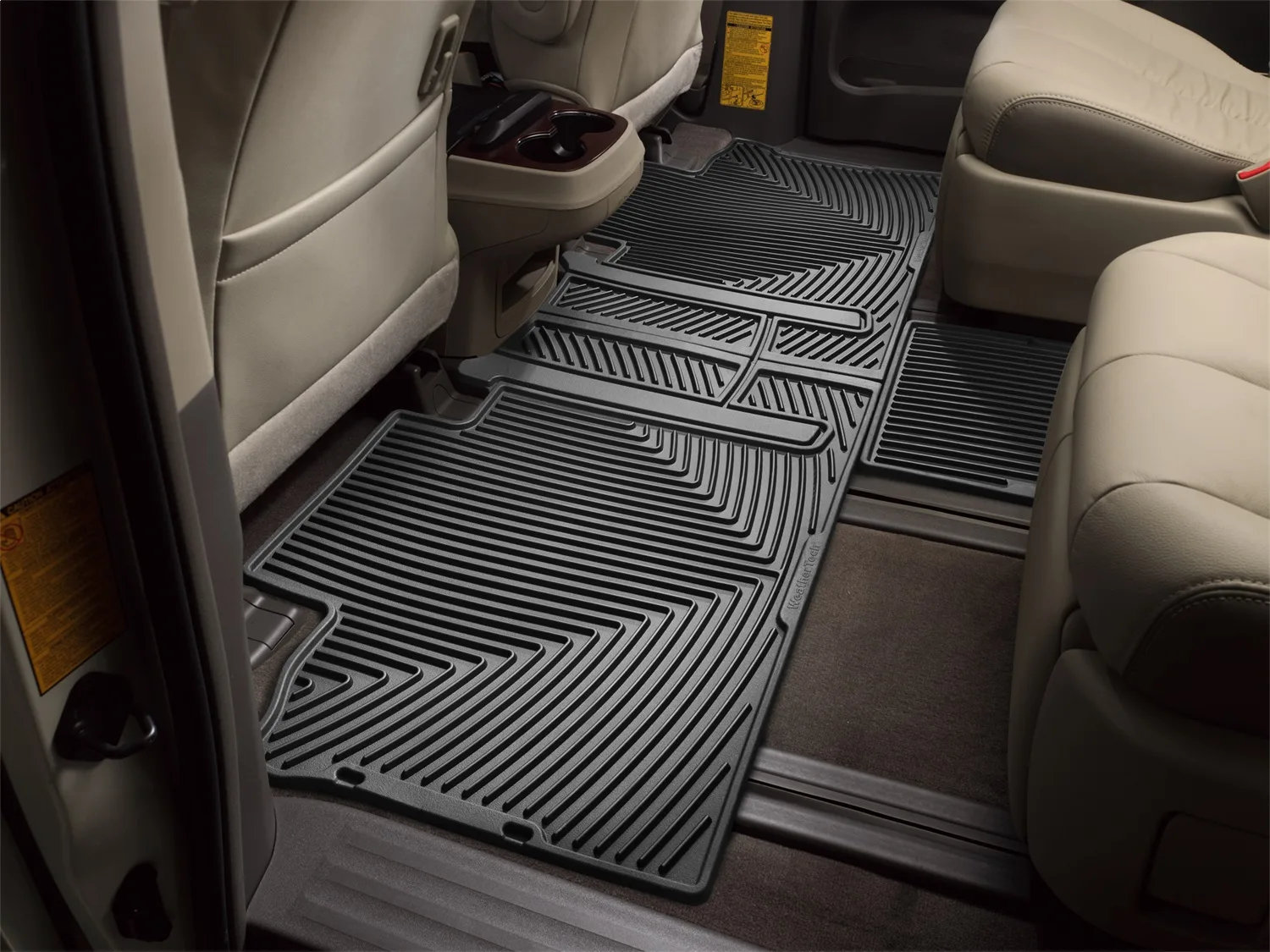 WeatherTech All Weather Floor Mats; Black; Rear;