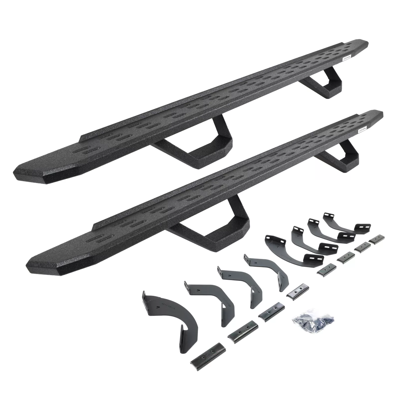 RB30 Running Boards with Brackets, 2 Pairs Drop Steps Kit - Crew Max