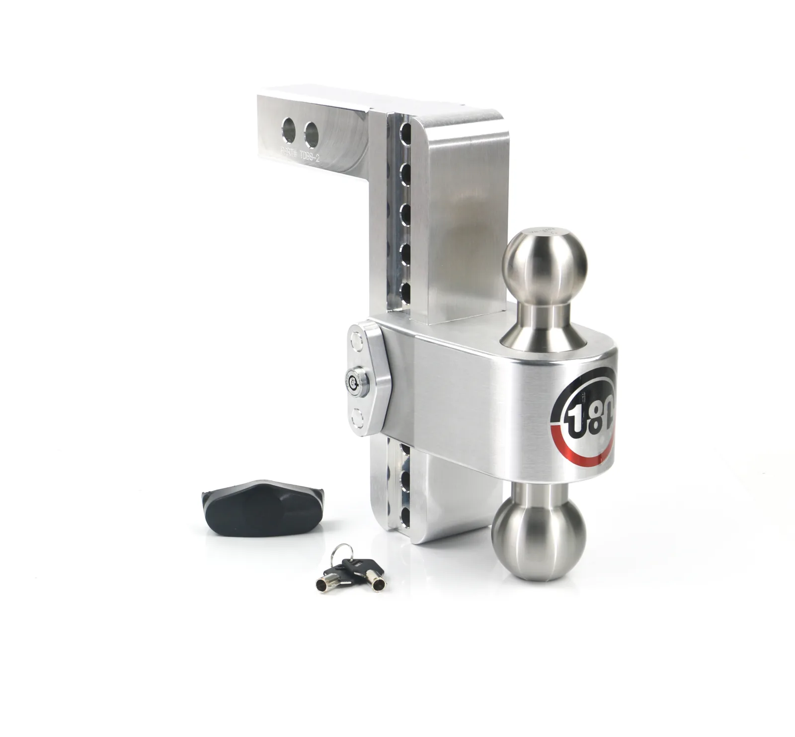 Adjustable Trailer Hitch w/ SS Tow Balls 8" Drop for 2" Receiver