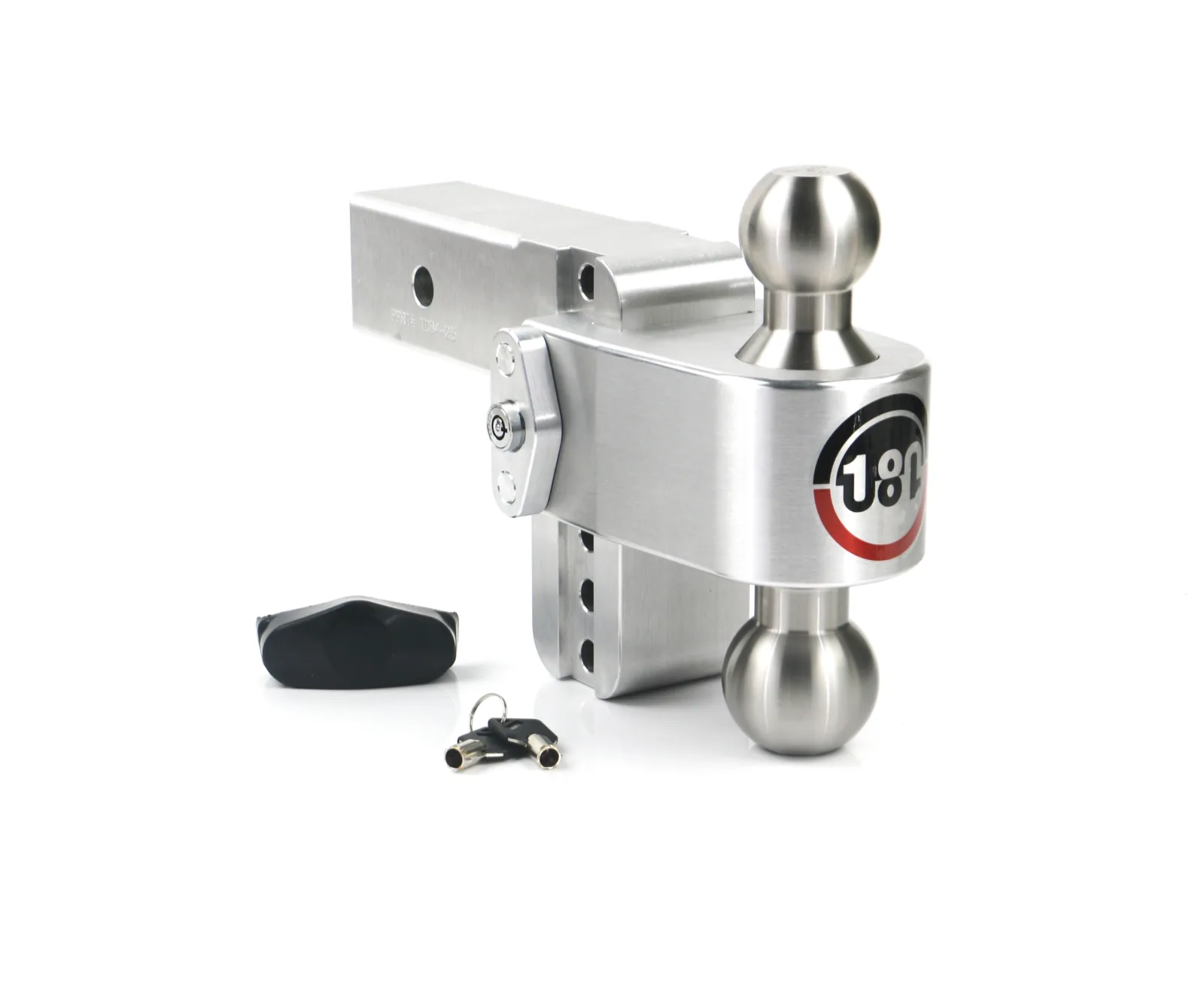 Adjustable Trailer Hitch w/ SS Tow Balls 4" Drop for 2.5" Receiver