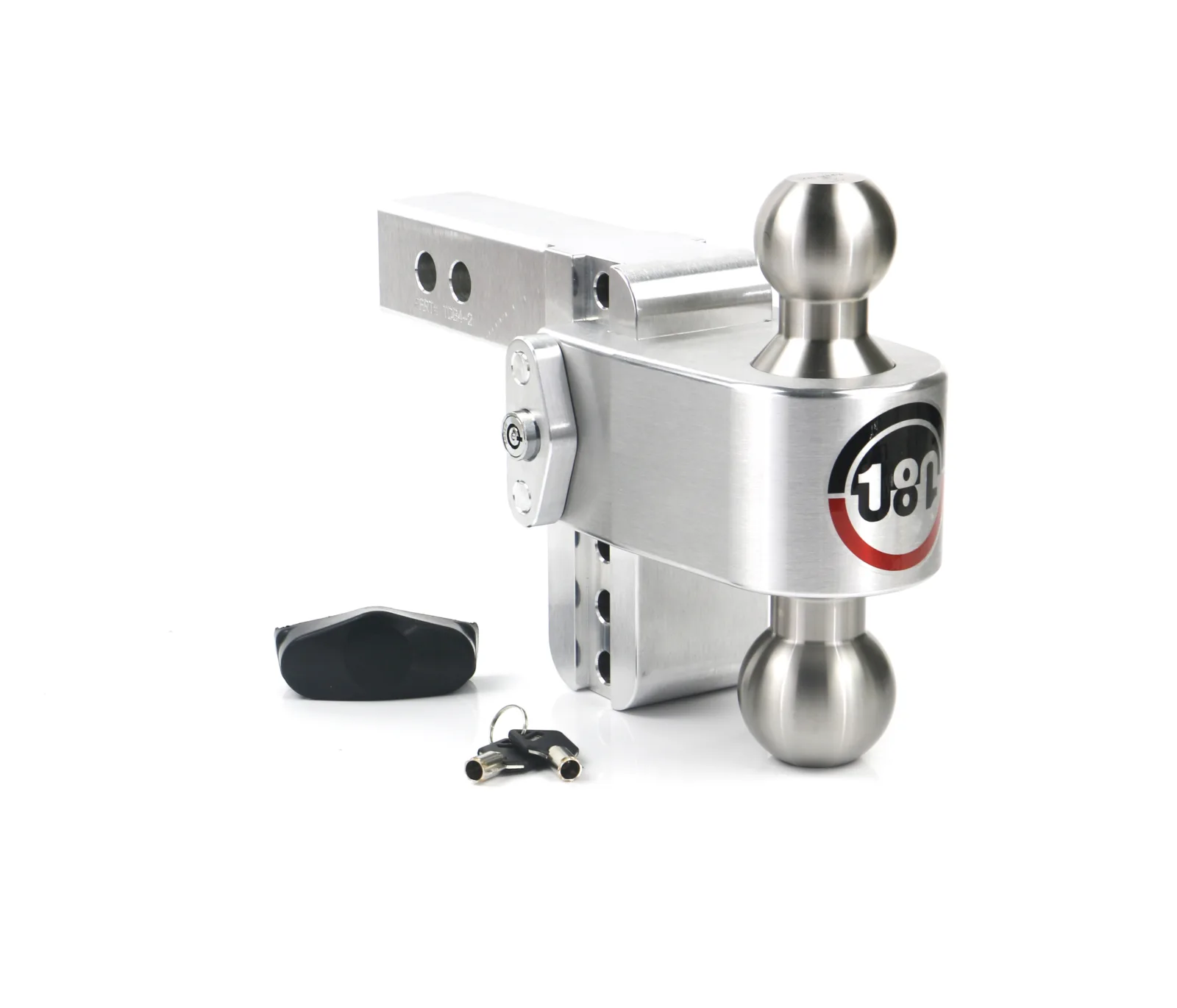 Adjustable Trailer Hitch w/ SS Tow Balls 4" Drop for 2" Receiver